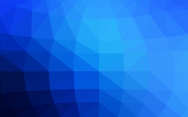 Üçgenler ve degrade origami tarzında oluşan ışık mavi köşeli tasarım deseni