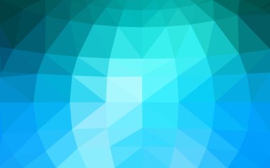 Üçgenler ve degrade origami tarzında oluşan ışık mavi köşeli tasarım deseni