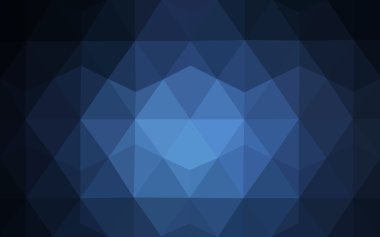 Üçgenler ve degrade origami tarzı oluşur koyu mavi köşeli tasarım deseni.