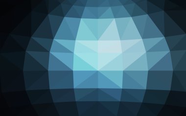 Üçgenler ve degrade origami tarzı oluşur koyu mavi köşeli tasarım deseni