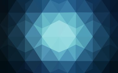 Üçgenler ve degrade origami tarzı oluşur koyu mavi köşeli tasarım deseni.