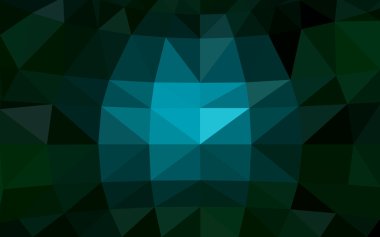 Üçgenler ve degrade origami tarzı oluşur koyu yeşil köşeli tasarım deseni