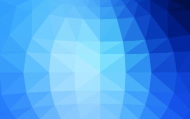 Üçgenler ve degrade origami tarzında oluşan ışık mavi köşeli tasarım deseni