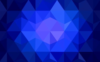 Üçgenler ve degrade origami tarzı oluşur koyu mavi köşeli tasarım deseni.