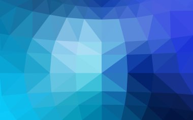 Üçgenler ve degrade origami tarzında oluşan ışık mavi köşeli tasarım deseni