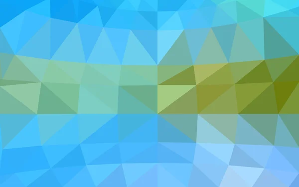 Jasnoniebieski, zielony wzór wielokątne, które składają się z trójkątów i gradientu w stylu origami — Wektor stockowy