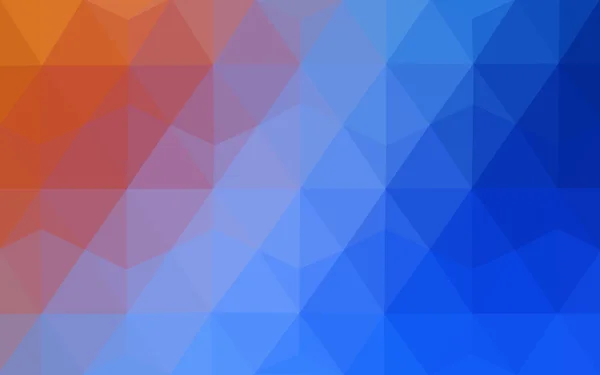 Multicolor blauw, rood veelhoekige ontwerppatroon, die bestaan uit driehoeken en verloop in origami stijl. — Stockvector