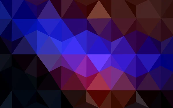 Multicolor mörk blå, röd polygonal designmönster, som består av trianglar och lutningen i origami stil. — Stock vektor