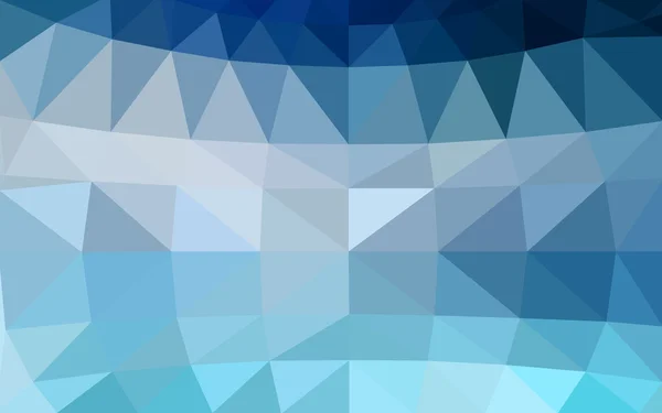 삼각형 및 종이 접기 스타일에서 그라데이션을 이루어져 있는 밝은 파란색 다각형 디자인 패턴 — 스톡 벡터
