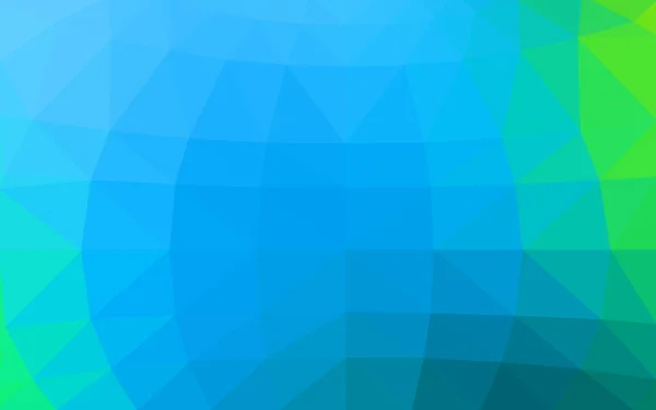 Azul claro, padrão de design poligonal verde, que consistem em triângulos e gradiente no estilo origami — Vetor de Stock