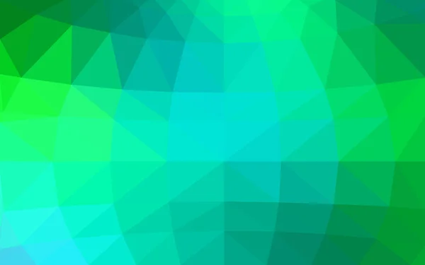 Hellgrünes polygonales Muster, das aus Dreiecken und einem Farbverlauf im Origami-Stil besteht — Stockvektor