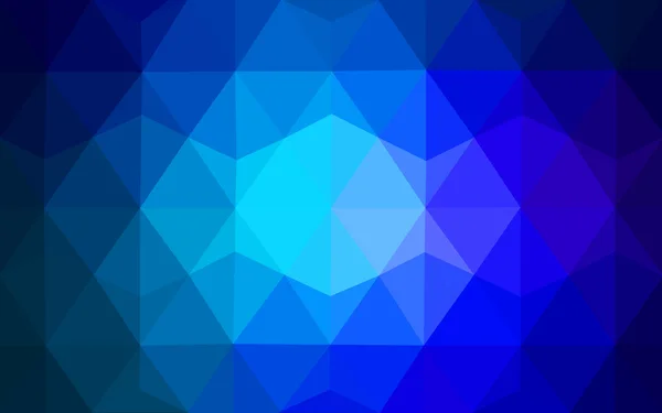 Blue polygonal design pattern, which consist of triangles and gradient in origami style. — Stock Vector
