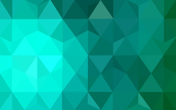 삼각형 및 그라데이션 종이 접기 스타일에서로 구성 된 녹색 다각형 디자인 패턴. — 스톡 벡터