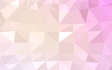 Üçgenler ve degrade origami tarzında oluşan hafif pembe-sarı poligonal tasarım deseni