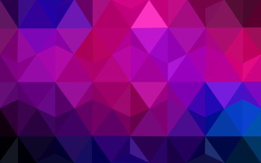 Üçgenler ve degrade origami tarzı oluşur çok renkli koyu pembe, mavi köşeli tasarım deseni.