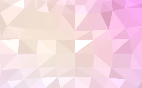 Modèle polygonal rose clair-jaune, qui se composent de triangles et de dégradés dans le style origami — Image vectorielle