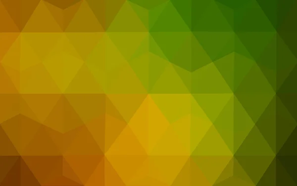 Multicolor verde escuro, amarelo, laranja padrão de design poligonal, que consistem em triângulos e gradiente no estilo origami . — Vetor de Stock