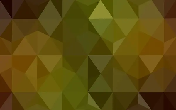 Vícebarevná tmavě zelená, žlutá, oranžová polygonální návrhový vzor, který se skládají z trojúhelníků a gradient v origami stylu. — Stockový vektor