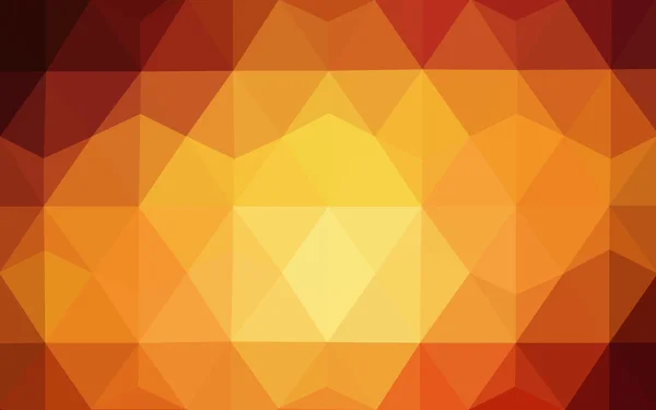 Warna ganda merah gelap, kuning, oranye Poligonal pola desain, yang terdiri dari segitiga dan gradien dalam gaya origami . - Stok Vektor