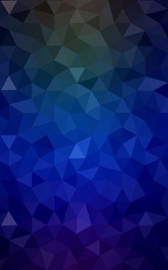 Üçgenler ve degrade origami tarzı oluşur çok renkli koyu yeşil, mavi köşeli tasarım deseni.