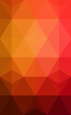 Üçgenler ve degrade origami tarzı oluşur çok renkli koyu kırmızı, sarı, turuncu poligonal tasarım deseni.