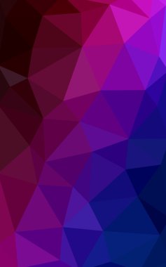 Üçgenler ve degrade origami tarzında oluşan koyu mavi, kırmızı kenarlı tasarım deseni