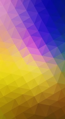 Üçgenler ve degrade origami tarzı oluşur çok renkli koyu pembe, sarı poligonal tasarım illüstrasyon.