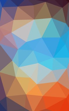 Üçgenler ve degrade origami tarzında oluşan ışık mavi-sarı poligonal tasarım deseni