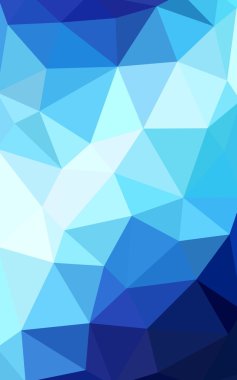 Üçgenler ve degrade origami tarzında oluşan ışık mavi köşeli tasarım deseni