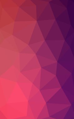 Üçgenler ve degrade origami tarzında oluşan koyu mor, pembe poligonal tasarım deseni