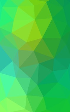 Üçgenler ve degrade origami tarzında oluşan ışık yeşil köşeli tasarım deseni