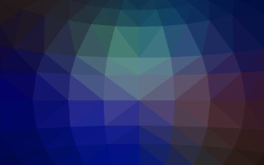 Üçgenler ve degrade origami tarzında oluşan ışık mavi, kırmızı kenarlı tasarım desen