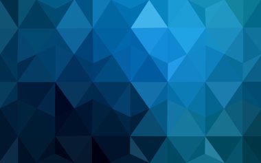 Üçgenler ve degrade origami tarzı oluşur koyu mavi köşeli tasarım deseni.