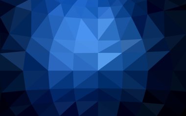 Üçgenler ve degrade origami tarzı oluşur koyu mavi köşeli tasarım deseni