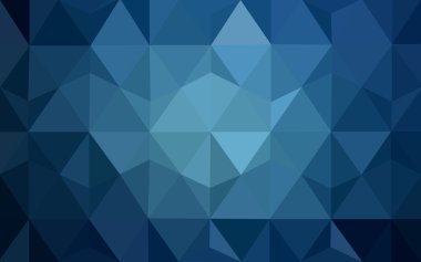 Üçgenler ve degrade origami tarzı oluşur koyu mavi köşeli tasarım deseni.