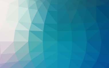 Üçgenler ve degrade origami tarzında oluşan ışık mavi köşeli tasarım deseni