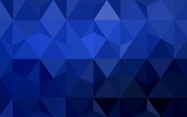 Üçgenler ve degrade origami tarzı oluşur koyu mavi köşeli tasarım deseni.