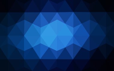 Üçgenler ve degrade origami tarzı oluşur koyu mavi köşeli tasarım deseni.