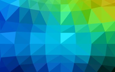 Açık mavi, poligonal tasarım deseni, yeşil üçgenler ve degrade origami tarzı hangi oluşur