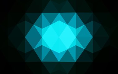 Üçgenler ve degrade origami tarzı oluşur koyu mavi köşeli tasarım deseni.