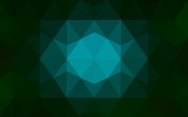 Üçgenler ve degrade origami tarzı oluşur koyu yeşil köşeli tasarım deseni.