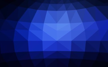 Üçgenler ve degrade origami tarzı oluşur koyu mavi köşeli tasarım deseni