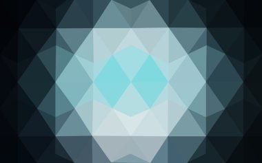 Üçgenler ve degrade origami tarzı oluşur koyu mavi köşeli tasarım deseni.