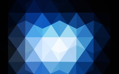 Üçgenler ve degrade origami tarzı oluşur koyu mavi köşeli tasarım deseni.