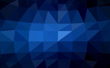 Üçgenler ve degrade origami tarzı oluşur koyu mavi köşeli tasarım deseni