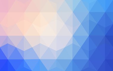 Üçgenler ve degrade origami tarzı oluşur çok renkli pembe, mavi köşeli tasarım deseni.