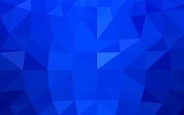 Üçgenler ve degrade origami tarzında oluşan ışık mavi köşeli tasarım deseni