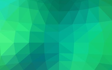 Üçgenler ve degrade origami tarzında oluşan ışık yeşil köşeli tasarım deseni