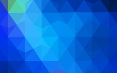 Üçgenler ve degrade origami tarzı oluşur mavi köşeli tasarım deseni.