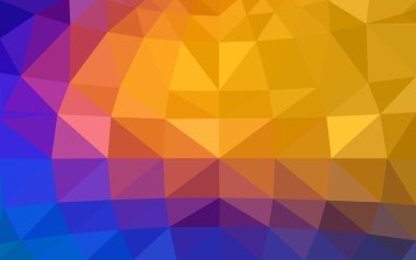 Üçgenler ve degrade origami tarzında oluşan ışık mavi, kırmızı kenarlı tasarım desen